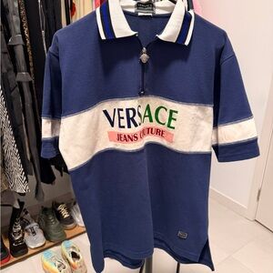 Versace jeans couture vintage stripe Polo Shirt